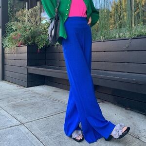 Vintage Royal Blue Wide Leg Pants - St. John Collection